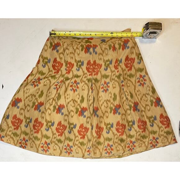 J. Jill 100% Silk Southwest Ikat Skirt Sz 12 A-Line Boho Desertcore EUC Boho - Picture 4 of 10